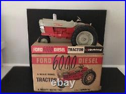 1/12 Vintage Red Ford 6000 Diesel Tractor by Hubley with Original Box