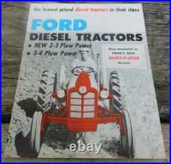 1950's Original Ford 601 701 801 901 Diesel Tractor Color Sales Brochure