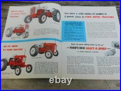 1950's Original Ford 601 701 801 901 Diesel Tractor Color Sales Brochure