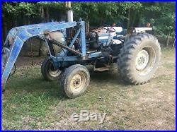 1970's Ford 6600 Diesel tractor with loader for parts or repair