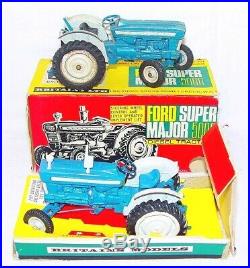 2 Britains Ltd 132 FORD SUPER MAJOR 5000 DIESEL TRACTOR 9527 1x Boxed `65 Nice