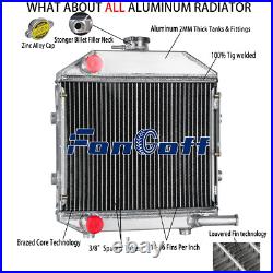 2-Row Aluminum Radiator FOR SBA310100211 Ford 1300 Compact Tractor
