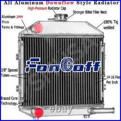 2-Row Aluminum Radiator Fit SBA310100211 Ford 1300 Compact Tractor, HOT
