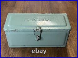 Antique Ford Fordson Green Steel Diesel Tractor Tool Utility Box Lid and Clasp Antique Ford Fordson Green Steel Diesel Tractor Tool Utility Box Lid and Clasp
