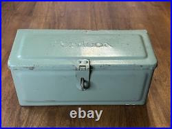 Antique Ford Fordson Green Steel Diesel Tractor Tool Utility Box Lid and Clasp