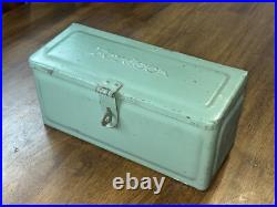 Antique Ford Fordson Green Steel Diesel Tractor Tool Utility Box Lid and Clasp Antique Ford Fordson Green Steel Diesel Tractor Tool Utility Box Lid and Clasp