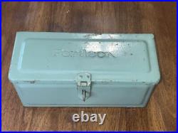 Antique Ford Fordson Green Steel Diesel Tractor Tool Utility Box Lid and Clasp