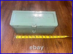 Antique Ford Fordson Green Steel Diesel Tractor Tool Utility Box Lid and Clasp Antique Ford Fordson Green Steel Diesel Tractor Tool Utility Box Lid and Clasp