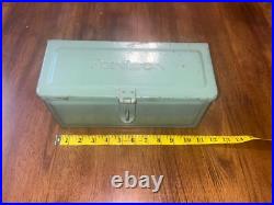 Antique Ford Fordson Green Steel Diesel Tractor Tool Utility Box Lid and Clasp