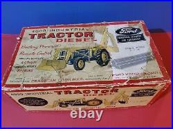 Battery Operated Ford 4000 Industrial Tractor Diesel Tin Toy original box