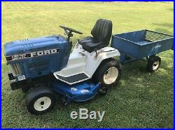 FORD LGT-14D DIESEL LAWN MOWER TRACTOR with UTILITY TRAILER