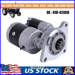 For New Holland Ford Tractor 6000 High-Torque Starter 10T 12V Diesel 410-42008