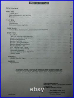 Ford 201, 256, 401 Diesel Major Service Procedures Training Manual 5000 Tractor Ford 201, 256, 401 Diesel Major Service Procedures Training Manual 5000 Tractor
