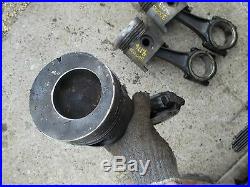 Ford 3000 diesel Tractor engine motor (3) piston pistons ring rods cap caps rod