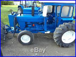 Ford 420 tractor with BROOM, cab, Diesel, PTO, heater, NEW MOTOR