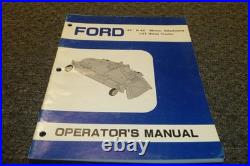 Ford 44 48 Mower Attachment LGT Diesel Tractor User Owner Operator Manual xz