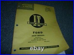 Ford Major Diesel Power Major Diesel Tractor Shop Service Repair Manual FO-12 xz