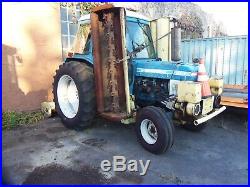 L@@k FORD 6610 TRACTOR WITH THREE MOTT MOWERS AND AC