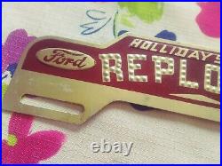 NOS Vtg Replogle FORD Dealer License Plate TOPPER Hollidaysburg Pa Model T