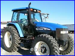 New Holland / Ford Tm130 Farm Tractor 4x4 Cab 1900 Hours Per Def No Electricly