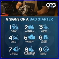 OEG Parts New Starter Compatible with Ford Holland Tractor Diesel Skid Steer