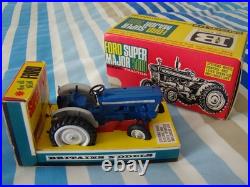 Vintage Diecast Britains Ford Super Major 5000 Diesel Tractor 9527 withbox 1960's
