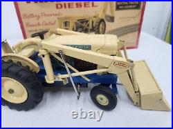 Vintage Original 1/16 Cragstan Japan Ford 4000 Diesel Tractor In Box Battery Op