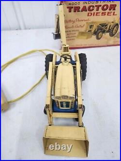 Vintage Original 1/16 Cragstan Japan Ford 4000 Diesel Tractor In Box Battery Op