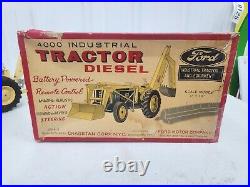 Vintage Original 1/16 Cragstan Japan Ford 4000 Diesel Tractor In Box Battery Op