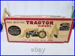 Vintage Original 1/16 Cragstan Japan Ford 4000 Diesel Tractor In Box Battery Op