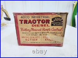 Vintage Original 1/16 Cragstan Japan Ford 4000 Diesel Tractor In Box Battery Op